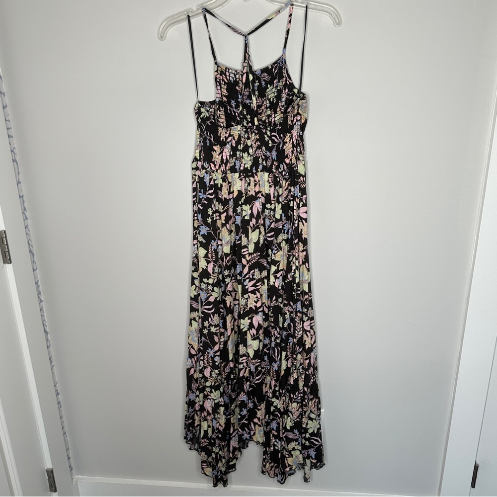 Free People Heat Wave Floral Print High/Low Dress Midnight Combo NWT Size Medium - Picture 12 of 15